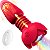 Red Rose Butt Thrusting Anal - Plug anal recarregável vibratório vai e vem com controle remoto - Imagem 1