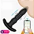 Plug anal recarregável em silicone vibratório com movimento sobe e desce por aplicativo - Imagem 1