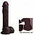 MR BROWN THRUSTING DILDO - PÊNIS REALÍSTICO EM SILICONE COM TEXTURA SUPER MACIA COM VENTOSA MOVIMENTO VAI E VEM, AQUECIMENTO E CONTROLE REMOTO SEM FIO - 22x4cm - cor preto - Imagem 4