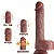 MR BROWN THRUSTING DILDO - PÊNIS REALÍSTICO EM SILICONE COM TEXTURA SUPER MACIA COM VENTOSA MOVIMENTO VAI E VEM, AQUECIMENTO E CONTROLE REMOTO SEM FIO - 22x4cm - cor preto - Imagem 3