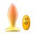 Plug anal dourado recarregável com controle Remoto - 10 x 5,5cm - Imagem 3