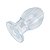 Butt Plug Pleasure Tunnel - Plug anal transparente vazado - Tamanho G - 11,4 X 6,9 cm - Imagem 7