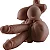 Jay - Masturbador Hermafrodita com duplo pênis com ânus penetrável - cor chocolate - Imagem 1