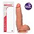 Pênis de borracha ator pornô j.holmes 27x5,5 cm com escroto e ventosa - cor bege - Imagem 5