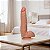 Pênis de borracha ator pornô j.holmes 27x5,5 cm com escroto e ventosa - cor bege - Imagem 3