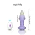Plug anal recarregável vibratório em silicone com LED rotação 360°e controle remoto - cor lilás - Imagem 3