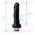 MON PLAISIR - Pênis de borracha realístico com vibrador - 16 X 3,5 Cm - cor preta - Imagem 2