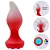 Plug anal recarregável vibratório em silicone com LED rotação 360°e controle remoto - cor vermelha - Imagem 3