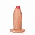 Plug anal formato pênis realista gordinho com ventosa - 14x4,5cm - Imagem 5