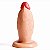 Plug anal formato pênis realista gordinho com ventosa - 15x5,5cm - Imagem 6