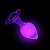 Plug anal em silicone fluorescente - 9,6 x 3,9 cm - Imagem 6