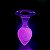 Plug anal em silicone fluorescente - 9,6 x 3,9 cm - Imagem 3