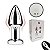 Plug anal em aço inox com vibrador recarregável, luz led colorido e controle remoto sem fio - Imagem 6
