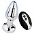 Plug anal em aço inox com vibrador recarregável, luz led colorido e controle remoto sem fio - Imagem 1