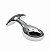 Massageador prostático plug anal masculino estimulador de próstata curvo em inox - 7.7 x 2,3cm - Imagem 3