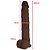JULIUS THRUSTING DILDO - PÊNIS REALÍSTICO EM SILICONE COM TEXTURA SUPER MACIA COM VENTOSA MOVIMENTO VAI E VEM, AQUECIMENTO E CONTROLE REMOTO SEM FIO - 29x4cm - cor chocolate - Imagem 3