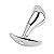 Massageador prostático plug anal masculino estimulador de próstata curvo em inox - 9.6 x 2,9cm - Imagem 1