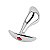 Massageador prostático plug anal masculino estimulador de próstata curvo em inox - 11.3 x 3,5cm - Imagem 1