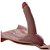 ONE-PIECE PENIS CP037 - Cinta em silicone com pênis realístico macio integrado - COR BEGE - 17 x 3,7cm - Imagem 2