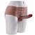 ONE-PIECE PENIS CP035 - Cinta em silicone com pênis realístico macio integrado - COR BEGE - 16 x 4,8cm - Imagem 1
