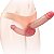 ONE-PIECE PENIS MLSM2155 - Cinta em silicone com pênis realístico macio integrado - COR BEGE - 14 x 3,5cm - Imagem 4