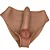 VIBRATING ONE-PIECE PENIS MLSM3245- Cinta em silicone com pênis realístico com vibrador recarregável macio integrado - COR BEGE - 15 x 4,2cm - Imagem 3