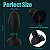 Black Rose Butt Plug - Plug anal recarregável giratória com vibração com controle via aplicativo - cor preta - Imagem 3