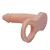 Realistic big dildo anel dupla penetração - anel peniano companheiro para dupla penetração -11x3cm - cor bege - Imagem 3