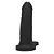 Realistic big dildo anel dupla penetração - anel peniano companheiro para dupla penetração -11x3cm - cor preta - Imagem 4