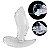 Plug anal masculino em silicone massageador de próstata transparente - 18,5 x 5,7 cm - Imagem 1