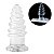 Plug anal escalonado em silicone transparente - 16,5 x 7,0 cm - Imagem 1