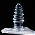 Plug anal escalonado em silicone transparente - 16,5 x 7,0 cm - Imagem 2
