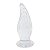 Plug anal formato de cone em silicone transparente - 20,0 x 7,3 - Imagem 5