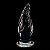 Plug anal formato de cone em silicone transparente - 20,0 x 7,3 - Imagem 4