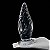 Plug anal formato de cone em silicone transparente - 20,0 x 7,3 - Imagem 2