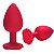 Plug anal formato rosa em silicone toque aveludado - 7x2,5cm (tam p) - Imagem 1