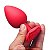 Plug anal formato rosa em silicone toque aveludado - 7x2,5cm (tam p) - Imagem 3