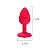 Plug anal formato rosa em silicone toque aveludado - 7x2,5cm (tam p) - Imagem 2