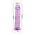 Pênis realístico de silicone transparente com ventosa - 21 x 4,2cm - cor lilás - Imagem 2