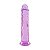 Pênis realístico de silicone transparente com ventosa - 21 x 4,2cm - cor lilás - Imagem 1