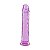 Pênis realístico de silicone transparente com ventosa - 21 x 4,2cm - cor lilás - Imagem 4