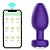 Super Vibe App Butt Plug - Plug anal recarregável com vibração com controle via aplicativo - cor liás - Imagem 1
