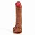 Consolo Realístico Monster 26 x 5 cm com Escroto e Ventosa de Alta Fixação — cor Marrom - Imagem 8