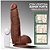 Ator pornô J.holmes - Consolo pênis realístico com escroto, vibrador e ventosa - 27x5,5 cm - cor marrom ultra realística - Imagem 5