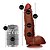 Ator pornô J.holmes - Consolo pênis realístico com escroto, vibrador e ventosa - 27x5,5 cm - cor marrom ultra realística - Imagem 2