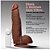 Ator pornô J.holmes - Consolo pênis realístico com escroto, vibrador e ventosa - 27x5,5 cm - cor marrom ultra realística - Imagem 6