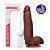 Ator pornô J.holmes - Consolo pênis realístico com escroto, vibrador e ventosa - 27x5,5 cm - cor marrom ultra realística - Imagem 9