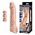 Pretty Love Extension Penis Slave - capa peniana com 3 acessórios extensores - cor bege - Imagem 1