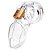 CC512 CB6000 — Cinto de Castidade Masculino Transparente com Design Anatômico e Encaixe em 3 Peças - Imagem 1