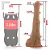 Realistic big dildo Cavalo Garanhão - Pinto de borracha realístico flexível com escroto e ventosa - 27x8cm - cor bege - Imagem 3